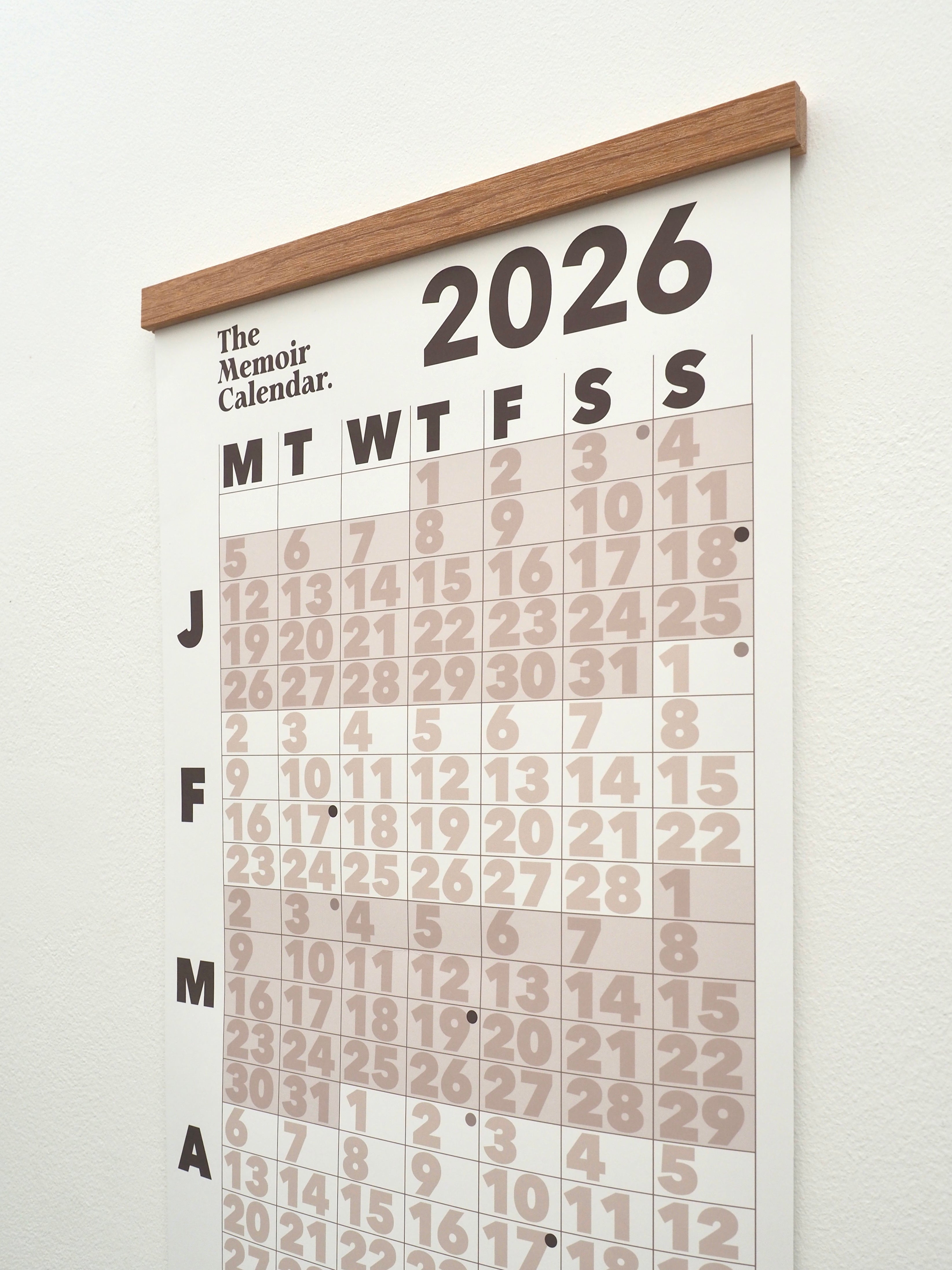 The Memoir Calendar 2026 | Mocha